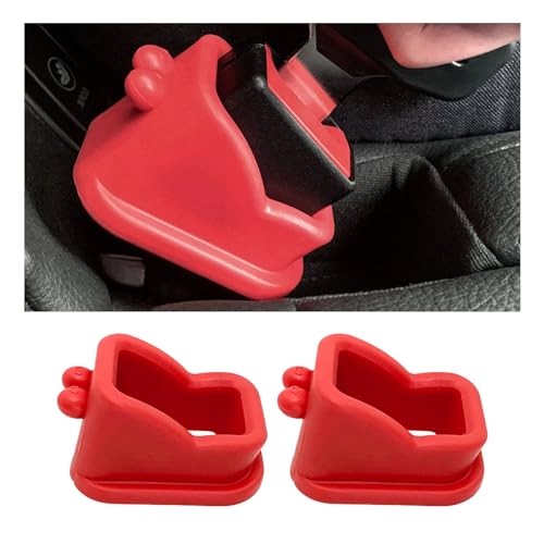 Kewucn 2 PCS Car Seat Belt Buckle Holder, Silicone Auto Seatbelt Buckle Booster, Easy Access Seat Belt Buckle Guard Cover for Kids, Universal Safety Seat Accessories for Most Cars (Mudskipper)