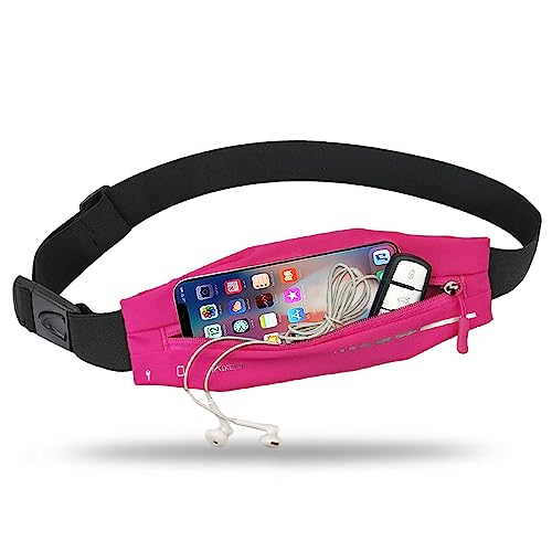 Slim Running Belt Fanny Pack for Women Men, Phone Holder Runners Pouch Waist Belt for Workout Jogging, Money Belt Running Gift Gear Accessories.