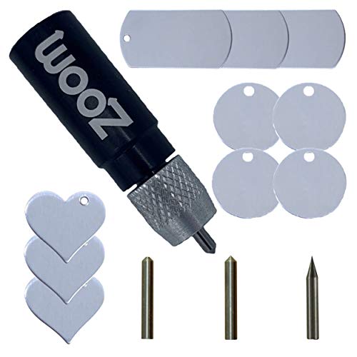 Silhouette 3-in-1 Etching/Engraving Tool Kit with Precision, Normal, and Blunt Tips and Metal Stamping Blanks for use in Cameo 1, 2, and 3, Curio, KNK, Gazelle, Pazzle, Xyron Wishblade