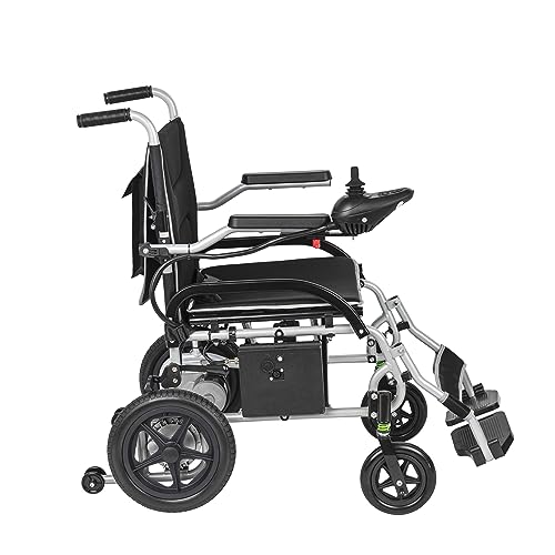 Electric Wheelchair, Lightweight 37.5 lbs, Foldable 180W Motor Power, 10AH Battery, 12 Miles Range for Adults, Foldable Lightweight Electric Wheelchairs with Seatbelt, Max Weight Capacity: 265 lbs