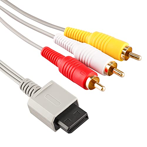 AV Cable for Wii Wii U, Composite Audio Video TV Connector Cable Cord for Nintendo Wii U/Wii