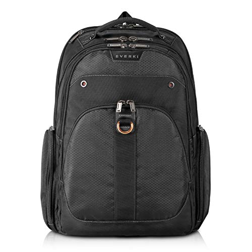 EVERKI Atlas Business Travel Laptop Backpack 11-Inch to 15.6-Inch, Men's Laptop Backpack for Work, Professional Office Backpack for Men, Bookbag, Electronics, and Computer Backpack - (EKP121S15) Black