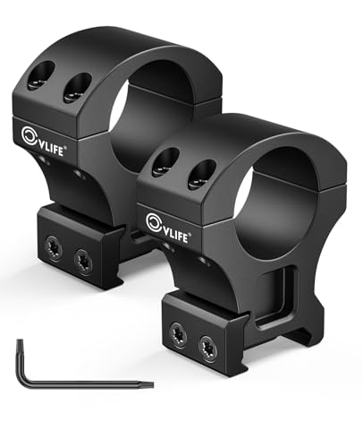 CVLIFE 1 Inch Scope Rings - High Profile Precision Rifle Scope Mount for 20mm Picatinny Rails - 2 Pieces