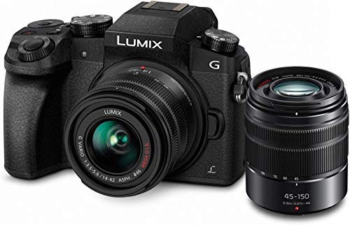 PANASONIC LUMIX G7 4K Digital Mirrorless Camera Dual Lens Bundle DMC-G7WK