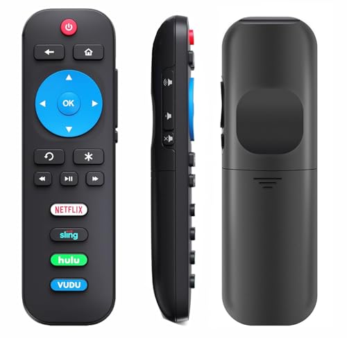 Replacement Remote for All Roku TV, Universal Remote for TCL Roku/Hisense Roku/ONN Roku/Sharp Roku TV with Netflix, Sling, VUDU and Hulu Buttons