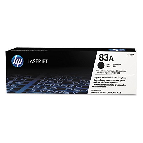 HP 83A Black Toner Cartridge | Works with HP LaserJet Pro M201, HP LaserJet Pro MFP M125, M127, M225 Series | CF283A