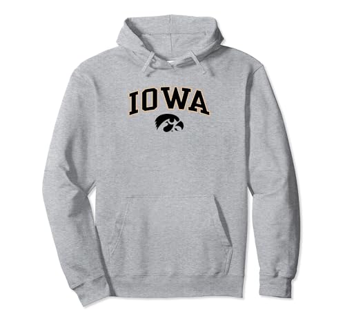 Iowa Hawkeyes Arch Over Logo Officially Licensed Pullover Hoodie