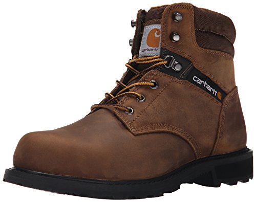 Carhartt Men's Traditional Welt 6' Steel Toe Work Boot Construction, Crazy Horse Brown Oil Tanned, 10.5 M US