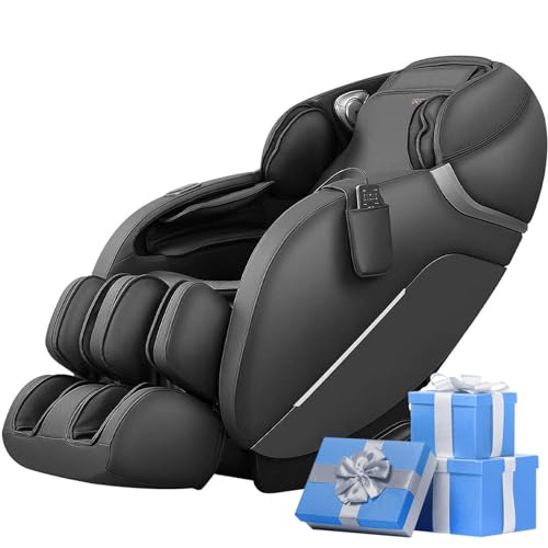 iRest SL Track Massage Chair Recliner, Full Body Massage Chair, Zero Gravity, Bluetooth Speaker, Airbags, Heating, and Foot Massage (Black)