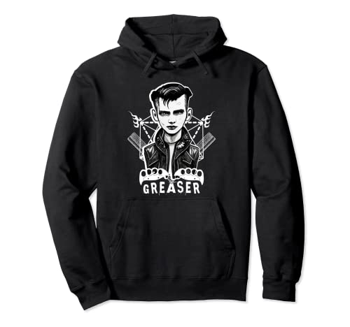 Greaser Rockabilly Psychobilly Rock And Roll Bikers Pullover Hoodie