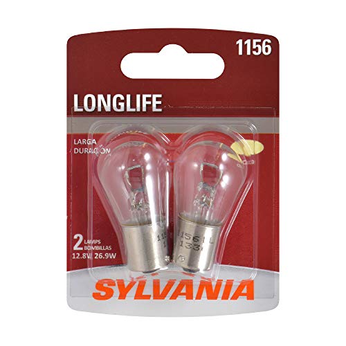 SYLVANIA - 1156 Long Life Miniature - Bulb, Ideal Option for Stop and Tail Lights (Contains 2 Bulbs)