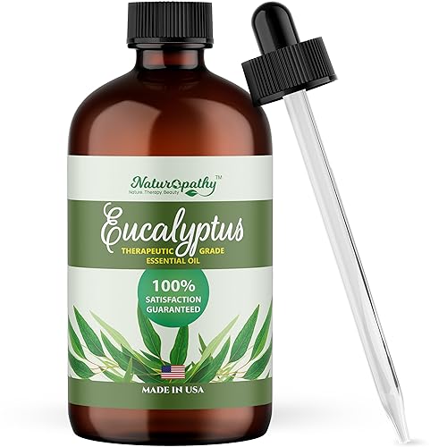 Naturopathy Eucalyptus Essential Oil, Therapeutic Grade, Premium Quality Perfect for Aromatherapy (4 fl oz)