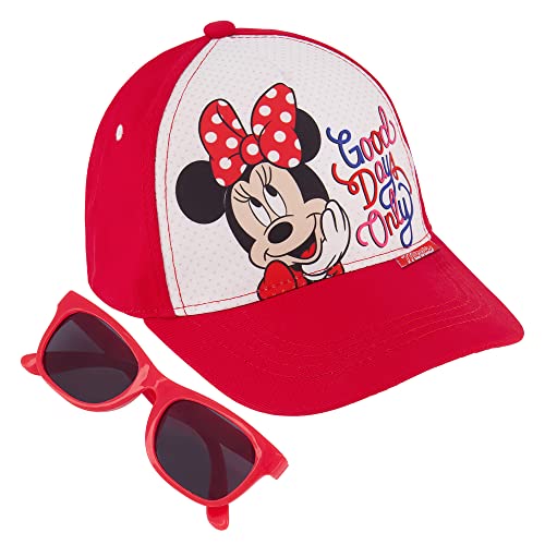 ABG Accessories ABG Acessories Girls Baseball Cap & Sunglasses, Minnie Mouse Adjustable Toddler Hat Ages 2-4