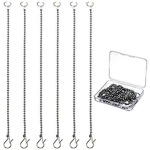 Mudder Toilet Handle Beaded Chain Universal Toilet Flapper Chain Replacement Kit Stainless Steel Toilet Flapper Lift Chain Toilet Chain Replacement for Most Toilet Flappers (6)