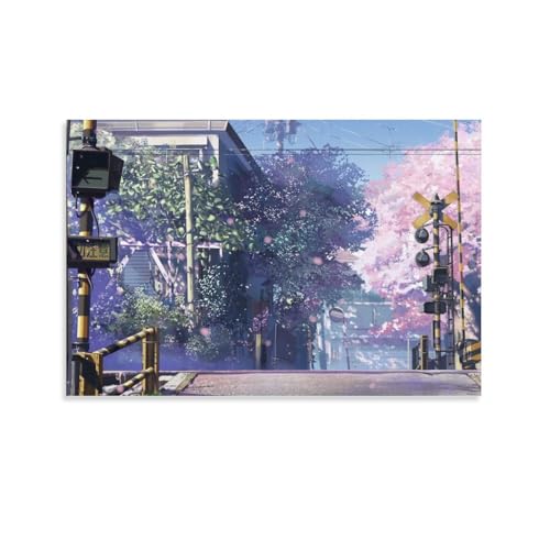 SHENGONG 5 Centimeters Per Second Anime Poster (9) Wall Art Picture Painting Poster Canvas Print Posters Artworks Bedroom Living Room Decor 24x36inch(60x90cm)