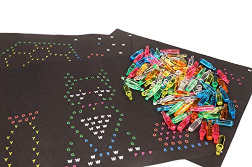 Lite Brite Peg and Template Refill Pack, Light Up Drawing Board Accessories, LED Drawing Board Pegs with Colors, Toys for Creative Play, Light Toys for Kids Aged 4 +