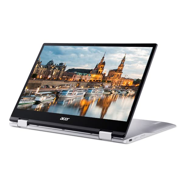 Acer 2022 Convertible 2-in-1 Chromebook 13-inch Frameless FHD IPS Touchscreen, Qualcomm 8-Core Processor, 4GB DDR4 Ram, 64GB eMMC SSD, Webcam, Chrome OS (Renewed)