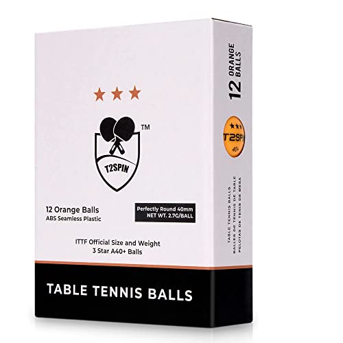 3-Star Ping Pong Balls - Premium 40+ Table Tennis Balls - Highest Grade Balls - Pack of 12 - ITTF Regulation Size & Weight - Seamless - High Durability - Ping Pong Accessories for Ping Pong Tables