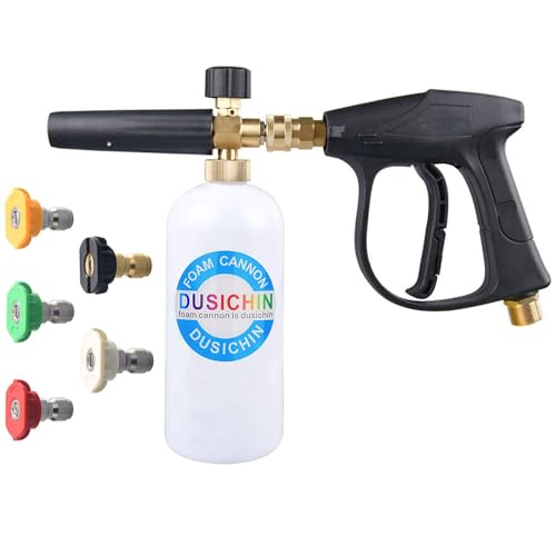 DUSICHIN DUS-018 Foam Cannon Lance Pressure Washer Nozzle Tip Spray Gun 3000 PSI Jet Wash Car Detailing
