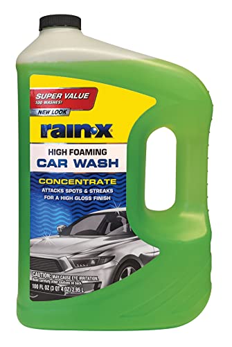 Rain-X 620191 Foaming Car Wash - 100 fl oz. High-Foaming, Concentrated Formula For Greater Cleaning Action, Safely Lifting Dirt, Grime And Residues For An Exceptional Clean