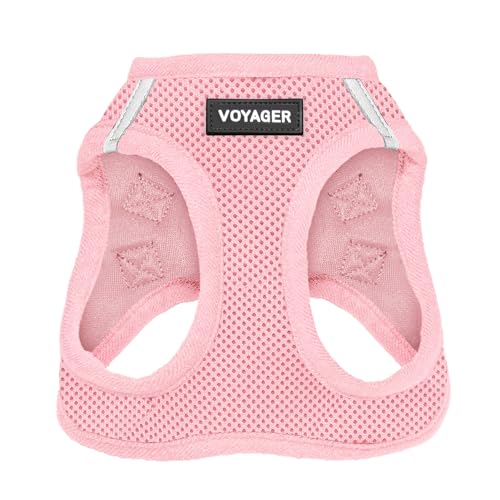 Voyager Step-in Air Dog Harness - All Weather Mesh Step in Vest Harness for Small and Medium Dogs and Cats by Best Pet Supplies - Harness (Pink), S (Chest: 14.5-16')