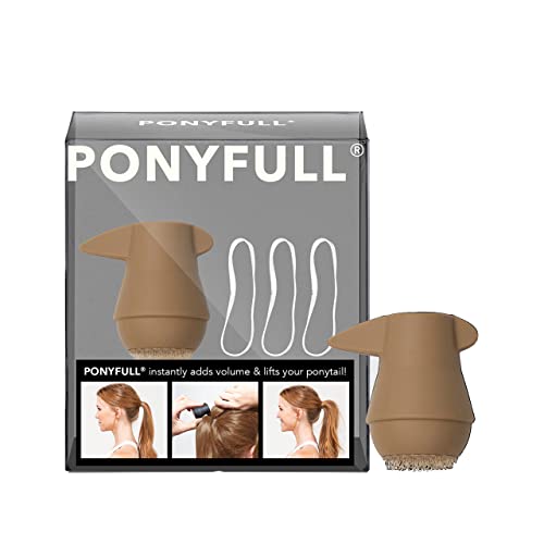 Kitsch PONYFULL Ponytail Volume Enhancer Hair Accessories for Women with 3 Ponytail Holders, Styling Tools That Adds Volume & Lift Your Pony Tail in Seconds for Daily Use Any Occasion, 1 Pc (Blonde)