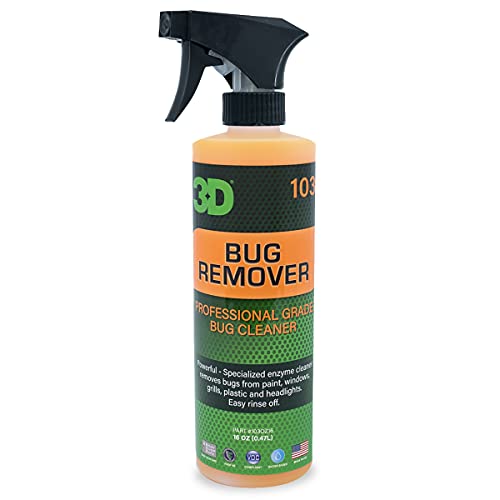 3D Bug Remover - All Purpose Exterior Cleaner & Degreaser to Wipe Away Bugs on Plastic, Rubber, Metal, Chrome, Aluminum, Windows & Mirrors, Suitable for use on Car Paint, Wax & Clear Coat 16oz.