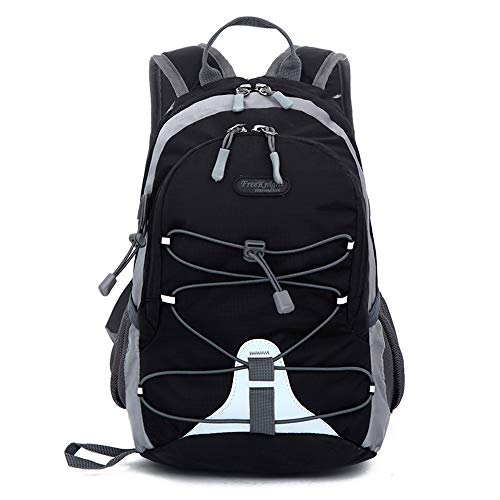 Bseash 10L Small Size Waterproof Kids Sport Backpack,Miniature Outdoor Hiking Traveling Daypack,for Girls Boys Height Under 4 feet (Black)