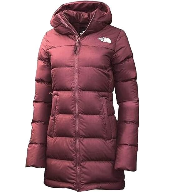 THE NORTH FACE Women's Gotham 550 Fill Down Hooded Parka Jacket, Cordovan, Small