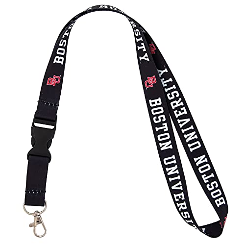 Desert Cactus Boston University Car Keys ID Badge Holder Lanyard Keychain Detachable Breakaway Snap Buckle (Black)