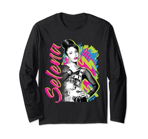 Selena Quintanilla - Selena Colorful Retro Long Sleeve T-Shirt