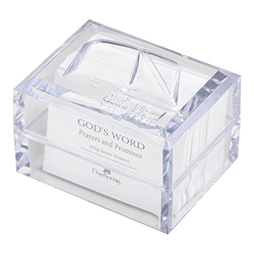 DaySpring - God's Word Promise Box: Prayers and Promises (King James Version) - Large Print Cards with Scriptures and Prayers (T9656) 3 3/4' x 2 1/2' x 2 3/4'