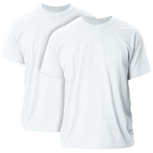 Gildan Adult Ultra Cotton T-Shirt, Style G2000, Multipack, White (2-Pack), X-Large