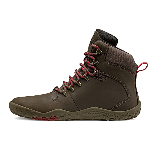 Vivobarefoot Tracker II FG, Mens Leather Waterproof Hiking Boot With Barefoot Firm Ground Sole and Thermal Protection