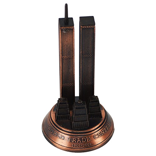 Treasure Gurus Bronze Metal World Trade Center 9/11 WTC Model Replica Die Cast Pencil Sharpener