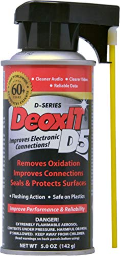 DeoxIT D5S-6 Spray, More Than A Contact Cleaner, 142g, Integrated Straw, Pack of 1