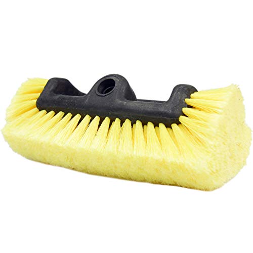 CARCAREZ 10' Car Wash Brush Head with Soft Bristle for Auto RV Truck Boat Camper Exterior Washing Cleaning, Yellow