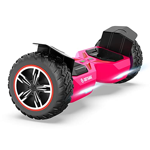 Gotrax E4 Hoverboard with 8.5' Offroad Tires, Music Speaker and 7.5mph & 7.5 Miles, UL2272 Certified, Dual 250W Motor and 144Wh Battery All Terrain Self Balancing Scooters for 44-220lbs Kid Adult
