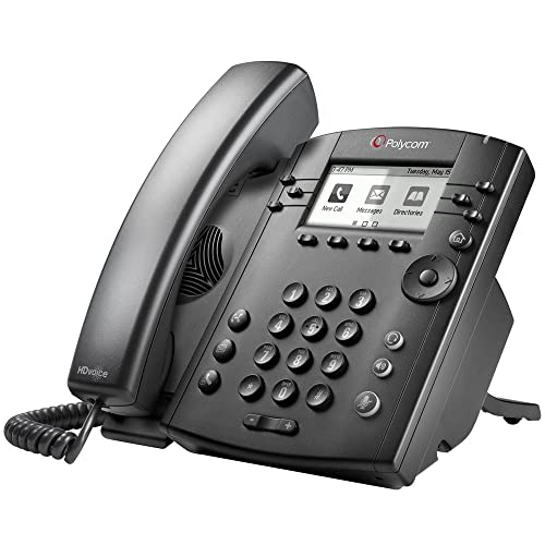 Polycom VVX 311 Corded Business Media Phone System - 6 Line PoE - 2200-48350-025 - Replaces VVX 310 (Renewed)