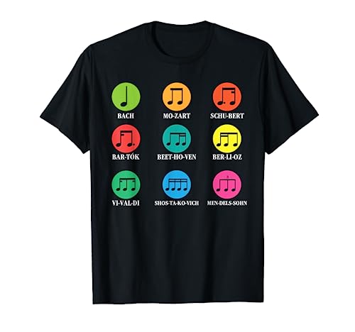 Classic Composers Classical Music Musical Notes T-Shirt