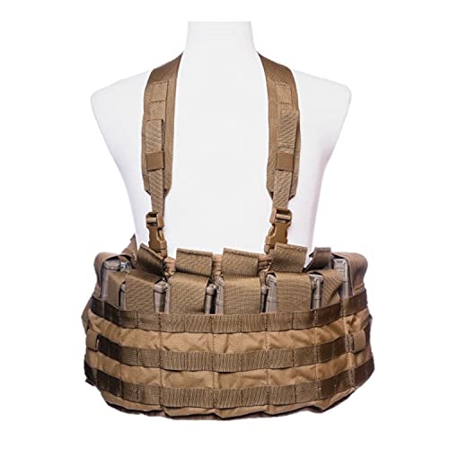 Genuine Issue GI USMC Tactical Chest Rig, Tactical Vest W/Complete Repair Kit, Coyote Brown, Made in USA, One Size