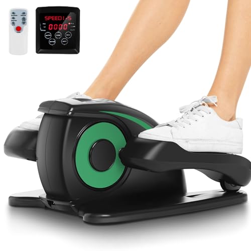 ANCHEER Under Desk Elliptical Machine, Leg Exercise Pro Machine Pedal Exerciser for Seniors as Seen on TV Portable Leg Exerciser While Sitting with Massage Pedal/LCD Monitor/Remote Control