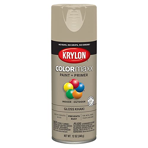 Krylon 6-Pack of 12 oz K05526007 Khaki COLORmaxx Paint & Primer Spray Paint, Gloss
