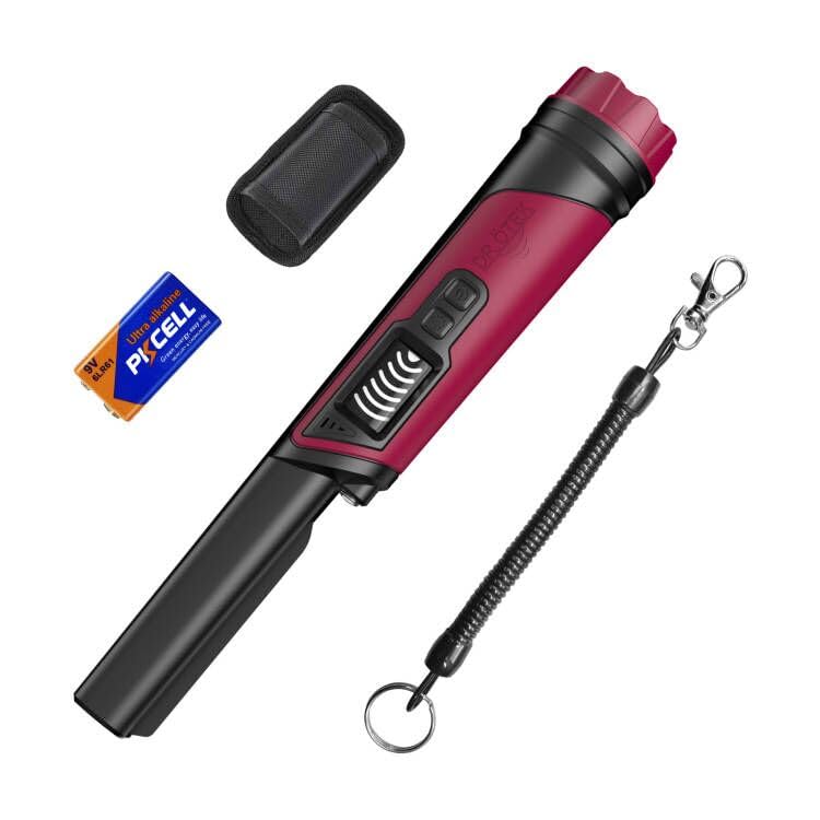 DR.ÖTEK Metal Detector Pinpointer IP68 Fully Waterproof Underwater Handheld Pin Pointer Wand, LCD Screen, Small Metal Detector for Adults, High Accuracy, 3 Alert Modes, for Gold, Relics, Coins