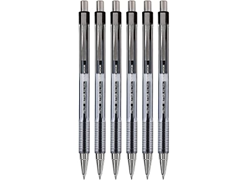 PILOT The Better Ball Point Pen Refillable & Retractable Ballpoint Pens, Medium Point, Black Ink, 6 PACK