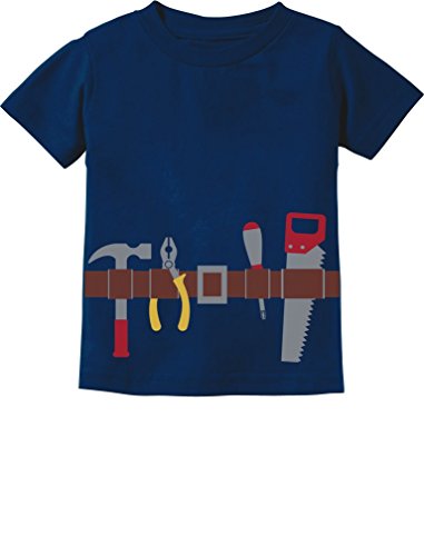 Builder Easy Halloween Outfit Workman Tool Belt Handyman Toddler Kids Tshirt 5T Navy