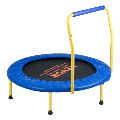 VEVOR 3FT Trampoline for Kids, 36' Trampolines Indoor/Outdoor Trampoline for Toddlers, Foldable Mini Baby Trampoline with Foam Handle, Recreational Trampoline Birthday Gift for 3+ Years Kids