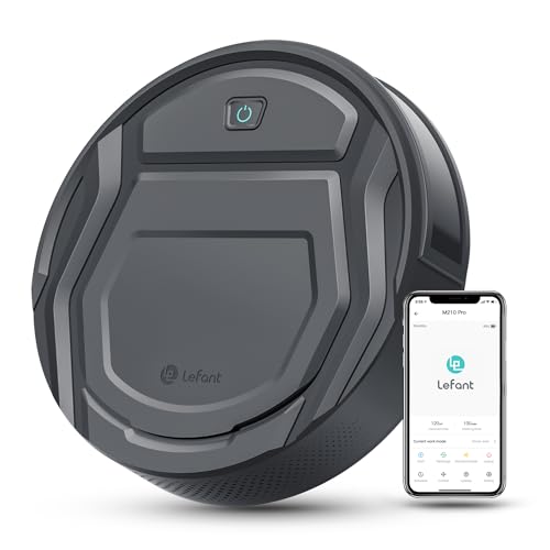 Lefant M210 Pro Robot Vacuum, Tangle-Free 2200Pa Suction, 120 Min Runtime, Self-Charging Robotic Vacuum Cleaner, Slim, Quiet, WiFi/APP/Alexa, 6 Cleaning Modes Ideal for Pet Hair, Hard Floors