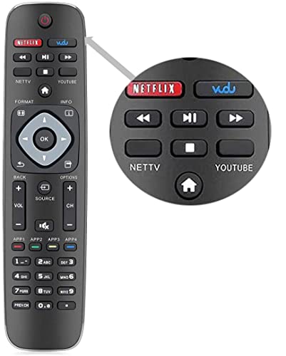 Universal Remote Control for Philips TV, Replacement for All Philips LCD LED 4K UHD Smart TVs Remote