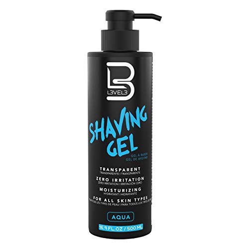 L3 Shaving Gel - Straight Razor Shave Gel - Non-Irritating - Refreshing Smell - No Hot Towel Necessary - Level Three Razor Gel (Aqua)